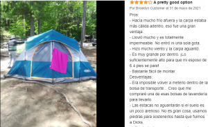 Tienda de acampar UNP para 10 personas